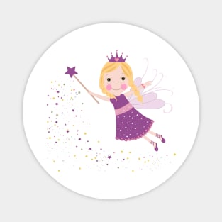 Cute fairytale purple stars shining Magnet